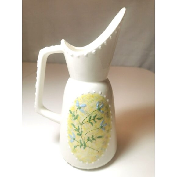 Water Pitcher Hand Made M. Hayman Signed Ceramic 1970s Unique - Picture 3 of 10
